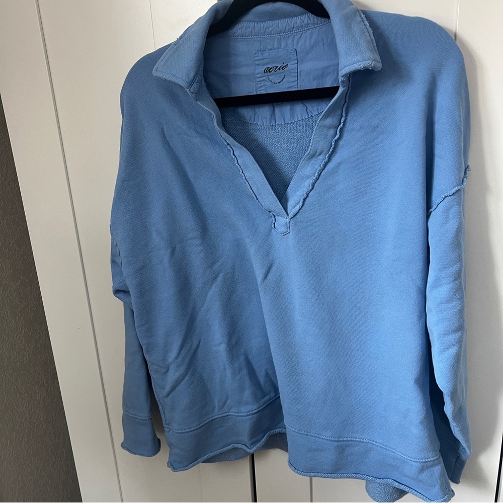 Aerie Collared Oversized Sweatshirt, Sz Women’s S